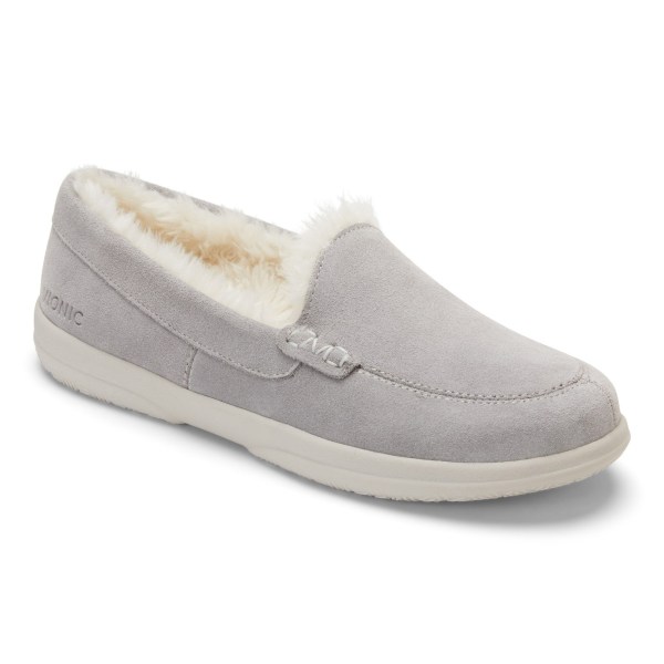 Vionic Slippers Ireland - Lynez Slipper Light Grey - Womens Shoes Online | LHJEP-9135